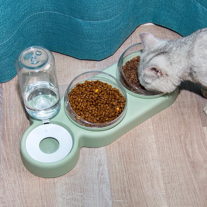 The Ultimate Pet Oasis - Elevated Double Bowl Stand With Automatic Feeder And Water Fountain-4