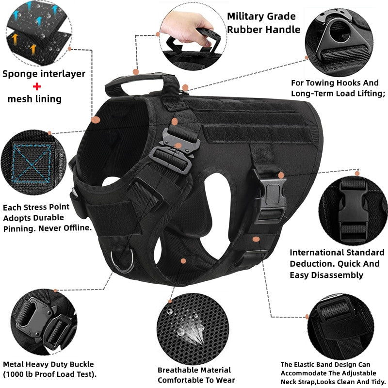 Military Tactical Dog Harness