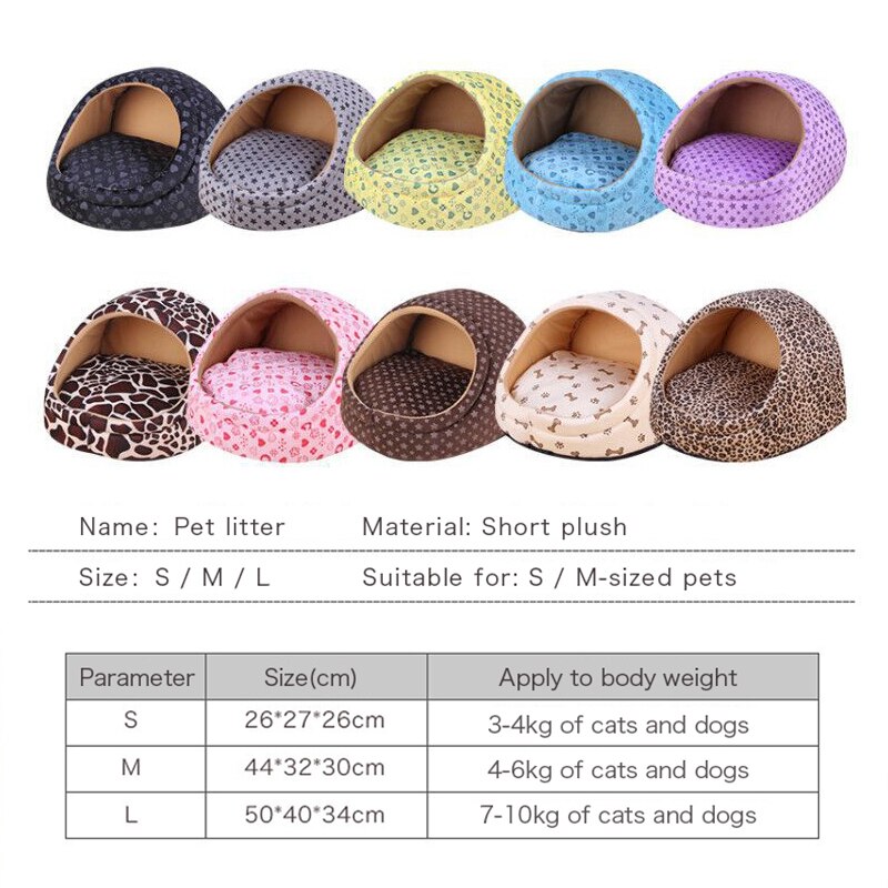 Pet Dog House Winter Warm Mat Breathable Cave Basket Soft Pet Sofa Non-slip Bed Nest For Cats Dogs Pets Deep Sleeping Supplies-4