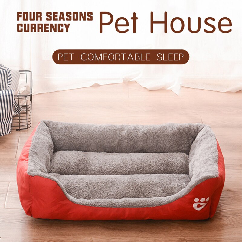 Pet Dog Bed Waterproof Cat House Puppy Kennel Super Soft Fleece Sofa Winter Warm Pet Nest Mat for Dog Cat Pets Sleeping Supplies-0